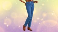Petite High-Rise Natural Straight-Leg Jeans, Petite & Petite Short, Created for Macy's (Image via Macy's website)